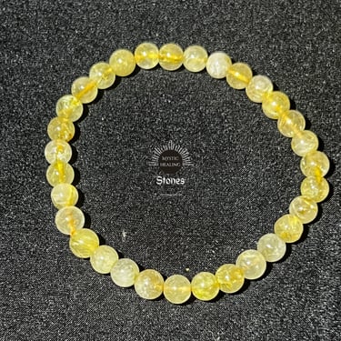 Golden Rutile Bead Bracelet