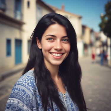 Real estate agent reviewing enhanced visual staging on a laptop screen.