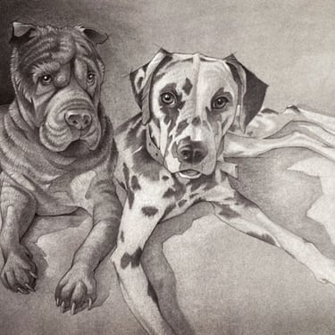 CARLY AND KENYON: Private commission, Graphite