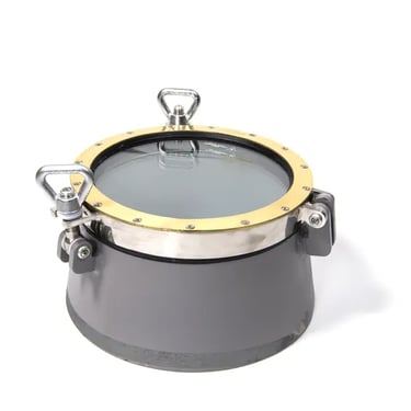 Hublot de bateau ouvrant inox et laiton 300 mm de profil