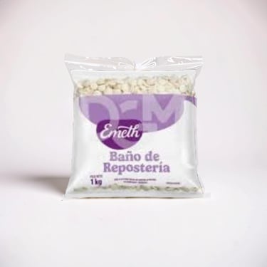 Bolsa de 1 kg de chispas de chocolate blanco Emeth para hornear, perfecta para su uso en pastelería 