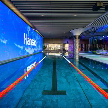 Sanatorijos "Gradiali" dydžioji baseinų erdvė