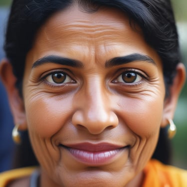 A serene clinic room with soft violet accents and natural light filtering through sheer curtains.