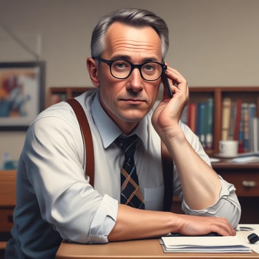 A serene clinic room with soft violet accents and natural light filtering through sheer curtains.