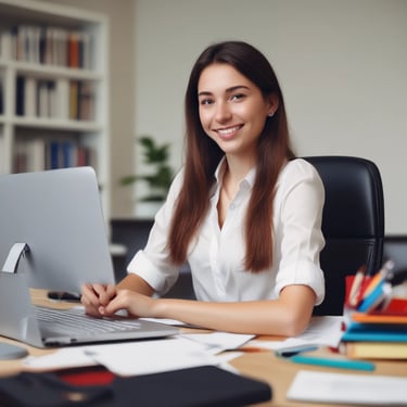 A serene clinic room with soft violet accents and natural light filtering through sheer curtains.