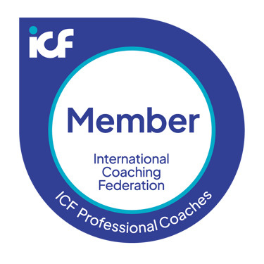 Official International Coaching Federation ICF Member badge for professional coaches.