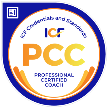 Official International Coaching Federation ICF PCC Professional Certified Coach digital badge.