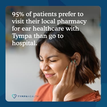 Lady holding her ear in pain