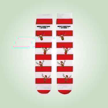 christmas socks with reindeers on
