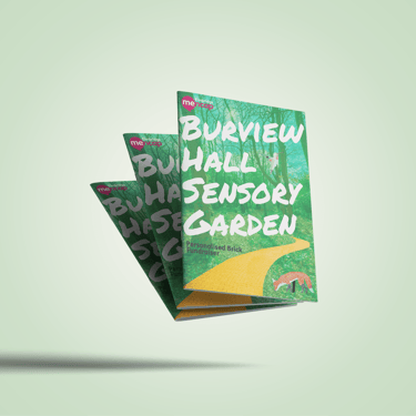 Burview Hall of Sensory Garden featuring vibrant plants and sensory elements 