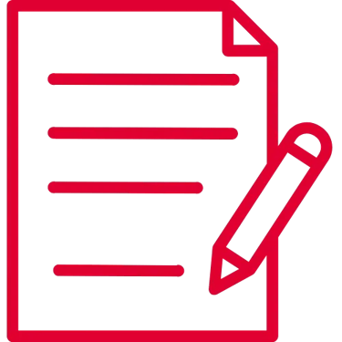 Barrières stylistiques - Icône d'une feuille écrite.