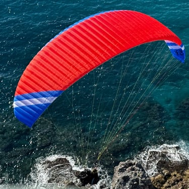  wefly tandem paraglider over sea
