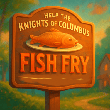 Fish Fry Sign Help the Knights of Columbus 5086