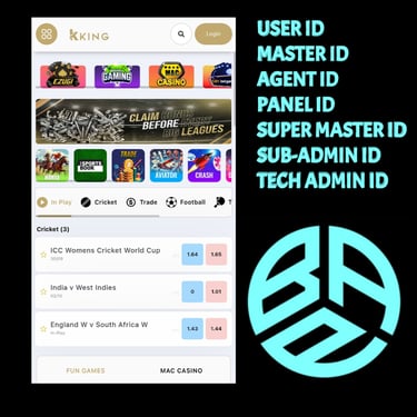 ONLINE CRICKET BETTING ID AVAILABLE DL MDL SMDL MASTER ID SUPER MASTER ID ADMIN ID AVAILABLE 