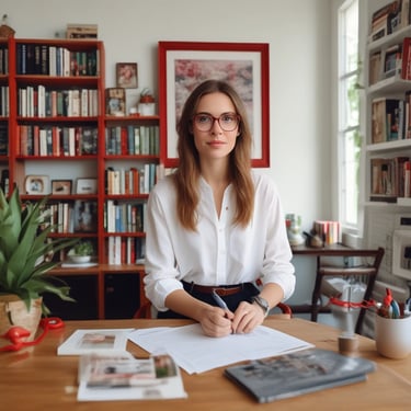 A calm workspace with a laptop open to a business planning document and a cup of coffee.