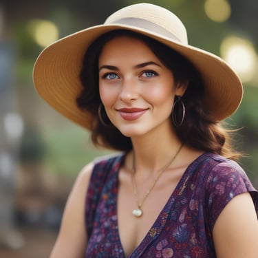 A serene portrait of a woman smiling gently, symbolizing trust and clarity.