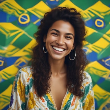 A serene portrait of a woman smiling gently, symbolizing trust and clarity.