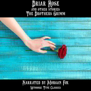 Briar Rose and Other Stories audiobook cover - a person holding a rose in their hand
