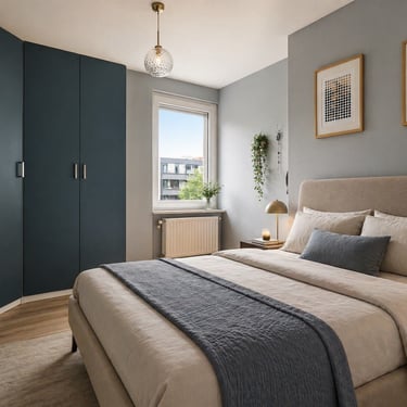 Project slaapkamer met zachte tinten en sfeervolle interieurstyling