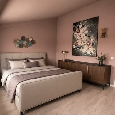 Project slaapkamer met zachte tinten en sfeervolle interieurstyling