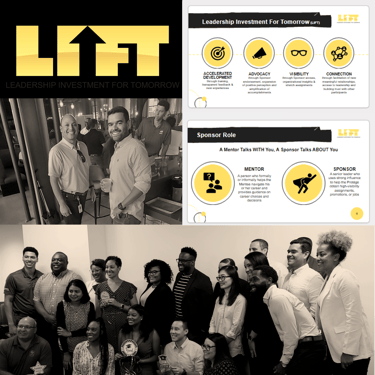 Leadership Investment for Tomorrow (LIFT) leadership program participants at a sponsorship cohort session.