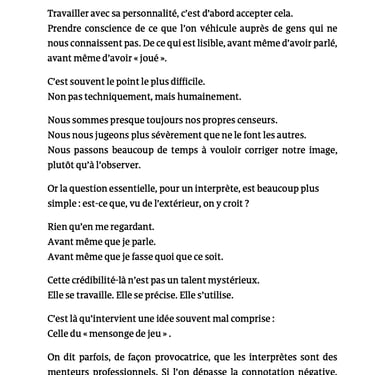 Julien Sardaigne Jouer avec sa personnalité