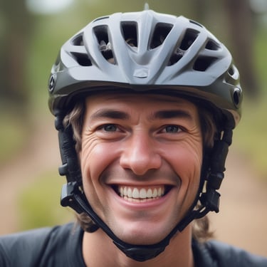 Smiling man holding a 'let's go bhb' gel packet with a bright office background.