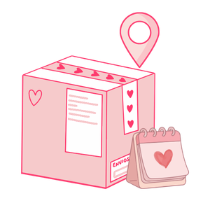 Icono de envio de paquete con rastreo Pinkie Dream Boutique