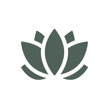 The Logo For foundational wellness, a green lotus flower.