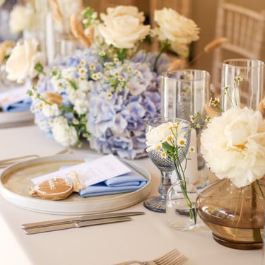 krikštynų dekoras ramunėlės rustic žydra turė polėkštė maniukas