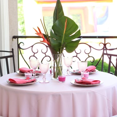 vaikų šventės dekoratorė rožinis dekoras su flamingais