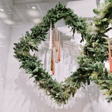 Kalėdinis virtinos dekoras rombas žvakės vainikas dekorai