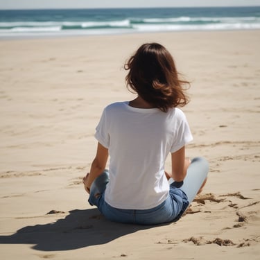 Elegant woman with a poised and self-assured expression, embodying inner strength in a dimly lit, sophisticated setting.