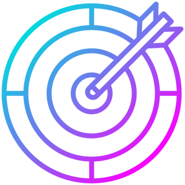 Target with arrow hitting bullseye icon representing precise audience targeting