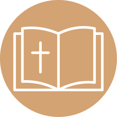 a bible with a cross on it and a cross on the side