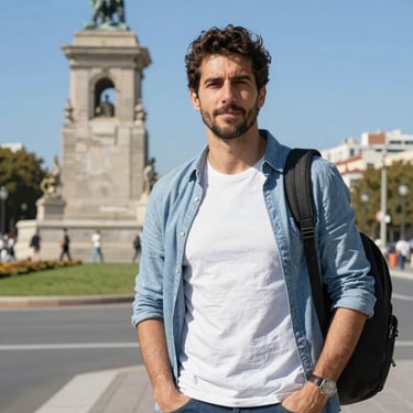 Technician fixing an air conditioning unit on a sunny day in Málaga.