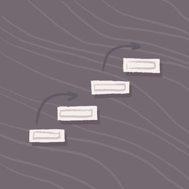 Illustration of steps leading upward
