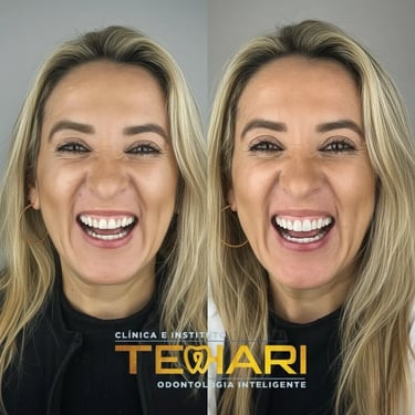 Antes e depois do melhor dentista de Osasco e Americana, Tehari Odontologia
