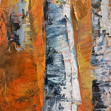 Spot on - Birch Series - Oil on canvas - Eve Brack