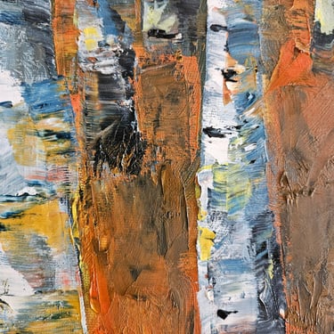 Spot on - Birch Series - Oil on canvas - Eve Brack