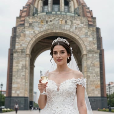 A lively outdoor party scene with guests enjoying colorful cocktails served from a stylish mobile bar.