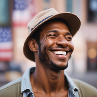 A smiling middle-aged man in a textile factory, holding a spool of yarn.