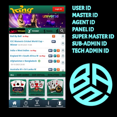 ONLINE CRICKET BETTING ID AVAILABLE DL MDL SMDL MASTER ID SUPER MASTER ID ADMIN ID AVAILABLE 