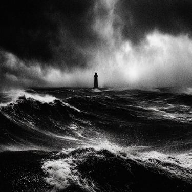 landscape-australia_lighthouse — Photographie N&B tirage unique 1/1 par Enzo Minardi