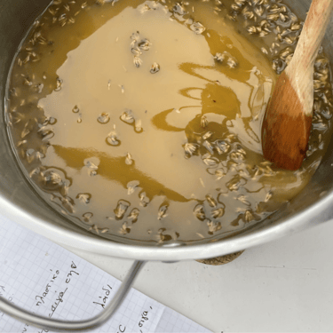 Making olive oil soap with fragrant Cretan herbs