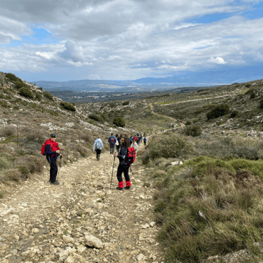 Hiking through the stunning mountain landscapes and nature of Crete
