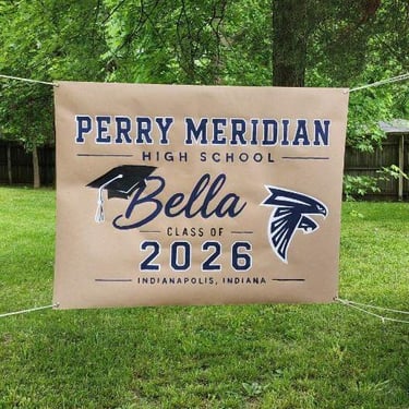 Perry Meridian High School Graduation Brown Bag Banner for Bella