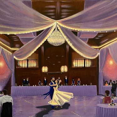Beauty and the Beast themed Wedding Painting
