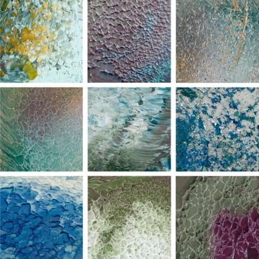 Abstract photographic collage with fluid textures and soft colour transitions