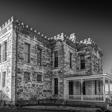Historic Williamson County Jail in Georgetown, Texas, featuring classic stone architecture and preserved 19th-century design